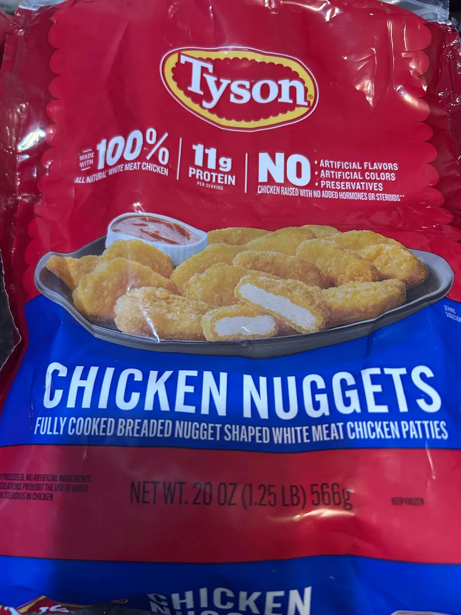 Tyson Chicken Nuggets — 29oz to 20oz