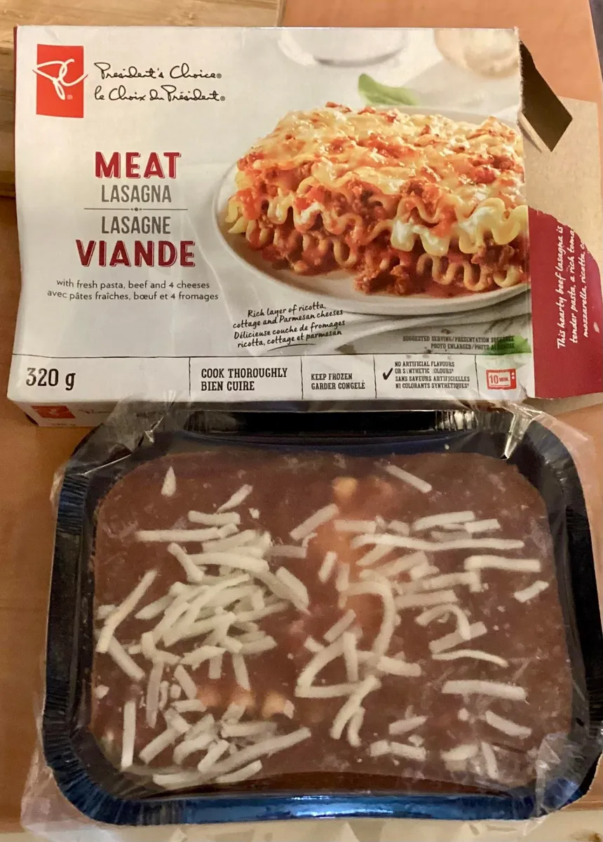 President's Choice Microwave Lasagna