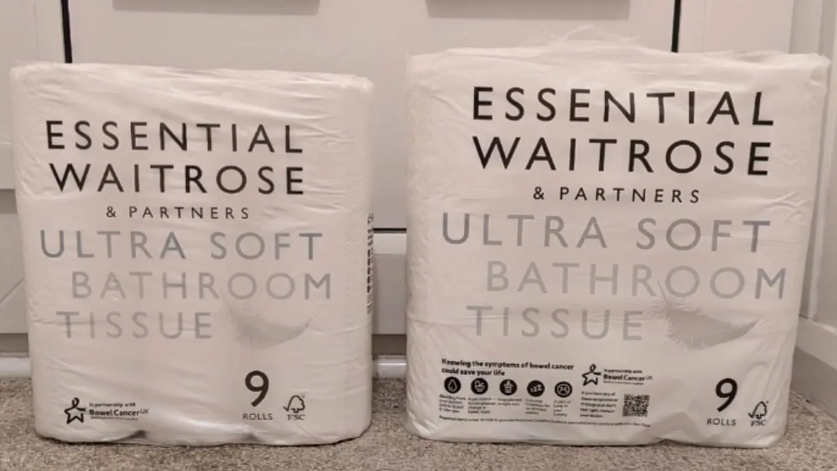 Waitrose Bathroom Tissue / Toilet Roll — 240sheets to 190sheets